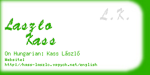 laszlo kass business card