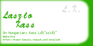 laszlo kass business card